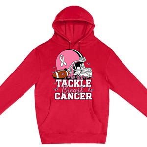 T Tackle Breast Cancer Awareness American Premium Pullover Hoodie