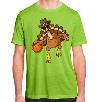 Thanksgiving Turkey Basketball Player Funny Boys Girls Gift Adult ChromaSoft Performance T-Shirt