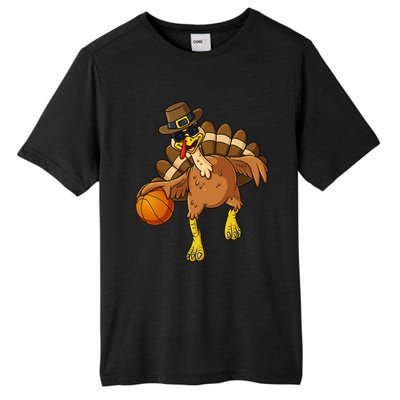 Thanksgiving Turkey Basketball Player Funny Boys Girls Gift Tall Fusion ChromaSoft Performance T-Shirt