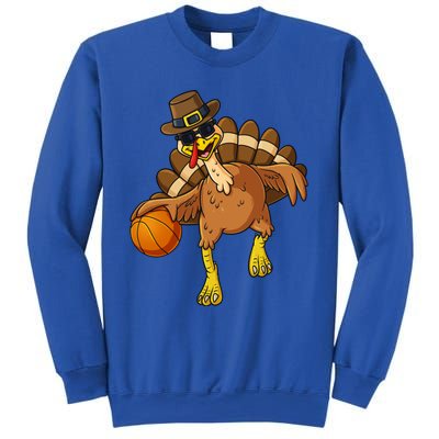 Thanksgiving Turkey Basketball Player Funny Boys Girls Gift Sweatshirt