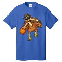 Thanksgiving Turkey Basketball Player Funny Boys Girls Gift Tall T-Shirt