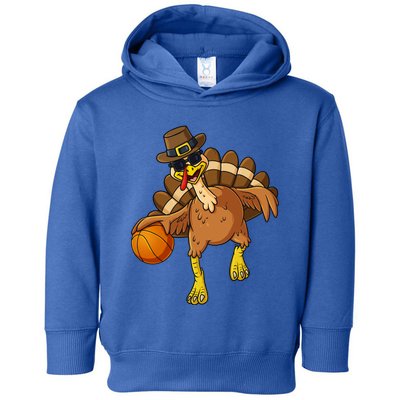 Thanksgiving Turkey Basketball Player Funny Boys Girls Gift Toddler Hoodie