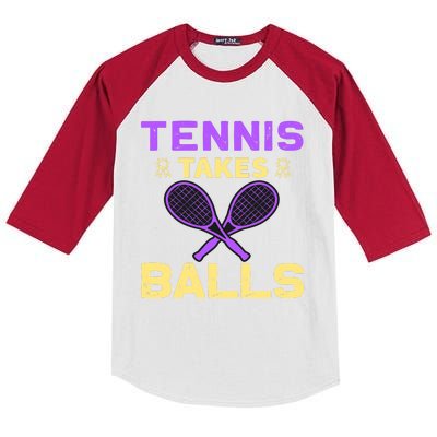 Tennis Takes Balls Kids Colorblock Raglan Jersey