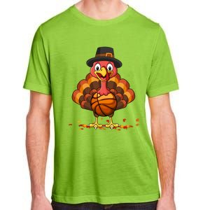 Thanksgiving Turkey Basketball Player Funny Boys Girls Funny Gift Adult ChromaSoft Performance T-Shirt