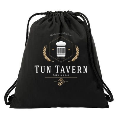 Tun Tavern Birthplace Of The Corps Drawstring Bag