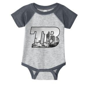 TB Tampa Bay City Skyline Of Tampa Bay Florida Infant Baby Jersey Bodysuit