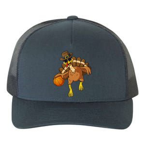 Thanksgiving Turkey Basketball Player Funny Boys Girls Gift Yupoong Adult 5-Panel Trucker Hat