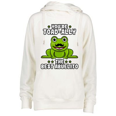 Toadgiftally The Best Abuelito Frog Lover Toad Grandfather Great Gift Womens Funnel Neck Pullover Hood