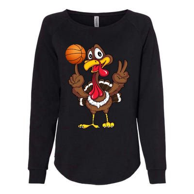 Thanksgiving Turkey Basketball Player Funny Gift Womens California Wash Sweatshirt