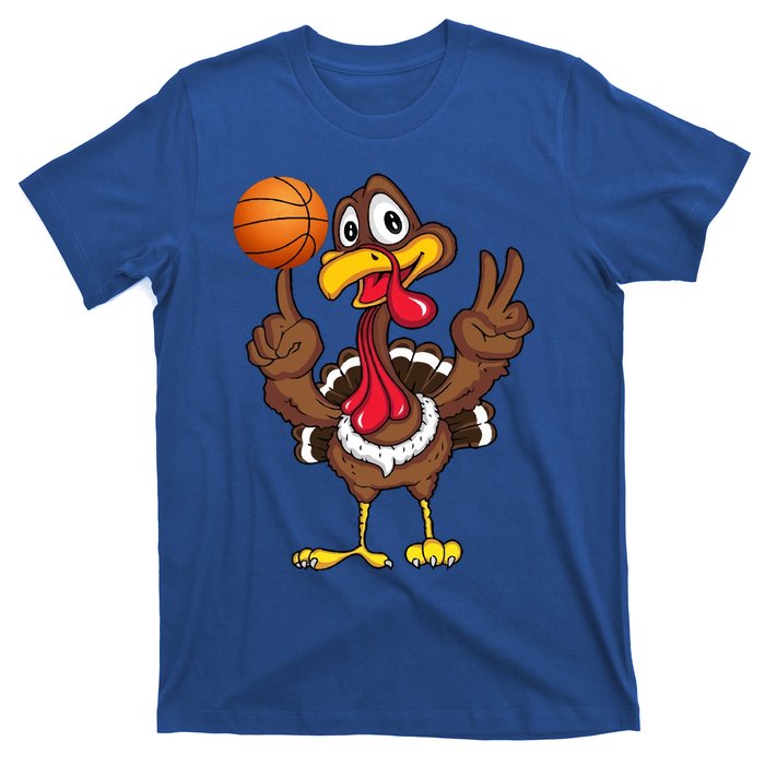 Thanksgiving Turkey Basketball Player Funny Gift T-Shirt