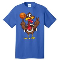 Thanksgiving Turkey Basketball Player Funny Gift Tall T-Shirt