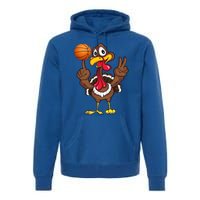 Thanksgiving Turkey Basketball Player Funny Gift Premium Hoodie