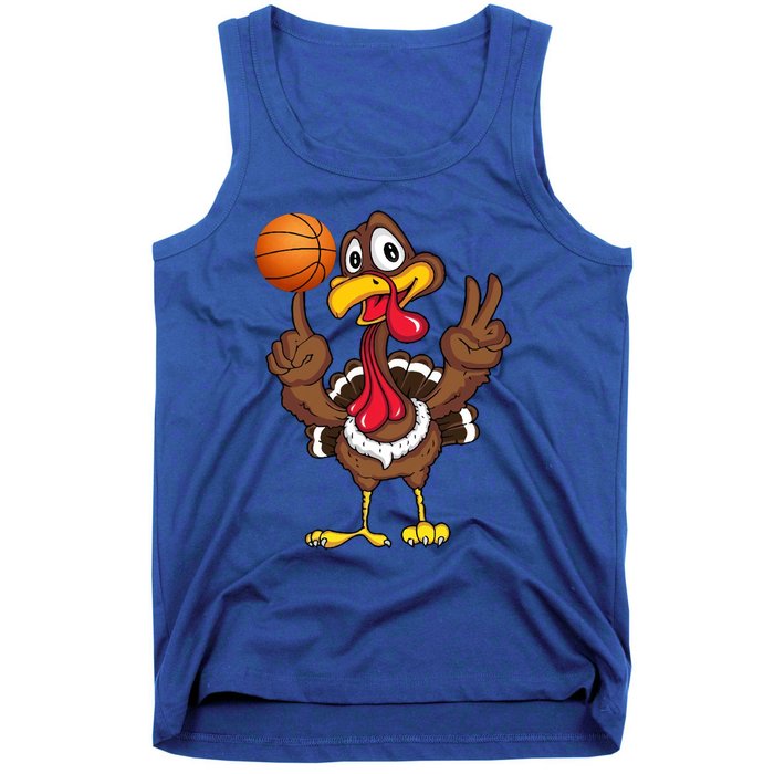 Thanksgiving Turkey Basketball Player Funny Gift Tank Top