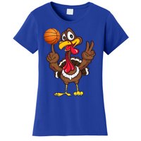 Thanksgiving Turkey Basketball Player Funny Gift Women's T-Shirt