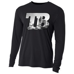 TB Tampa Bay City Skyline of Tampa Bay Florida Cooling Performance Long Sleeve Crew