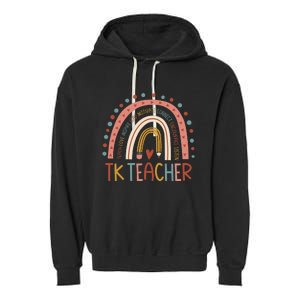 TK Teacher Back To School Teacher Garment-Dyed Fleece Hoodie