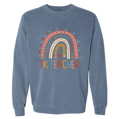 TK Teacher Back To School Teacher Garment-Dyed Sweatshirt