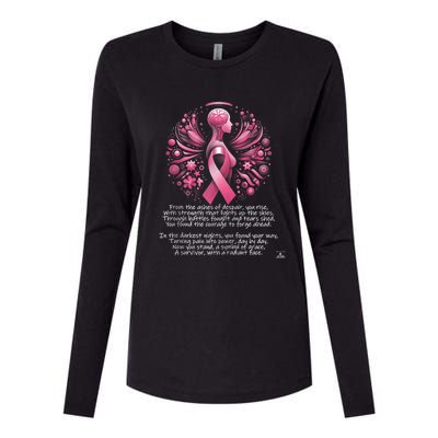 Tribute To Breast Cancer Survivors Womens Cotton Relaxed Long Sleeve T-Shirt