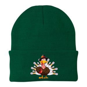 Thanksgiving Turkey Bowling Pin Team Match Knit Cap Winter Beanie