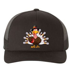 Thanksgiving Turkey Bowling Pin Team Match Yupoong Adult 5-Panel Trucker Hat