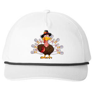 Thanksgiving Turkey Bowling Pin Team Match Snapback Five-Panel Rope Hat