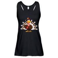 Thanksgiving Turkey Bowling Pin Team Match Ladies Essential Flowy Tank