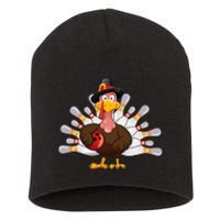 Thanksgiving Turkey Bowling Pin Team Match Short Acrylic Beanie