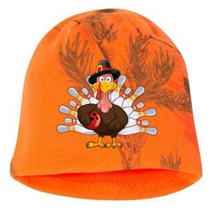 Thanksgiving Turkey Bowling Pin Team Match Kati - Camo Knit Beanie