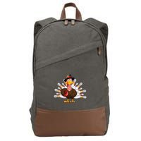 Thanksgiving Turkey Bowling Pin Team Match Cotton Canvas Backpack