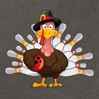 Thanksgiving Turkey Bowling Pin Team Match Cotton Canvas Backpack