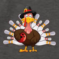 Thanksgiving Turkey Bowling Pin Team Match Vector Backpack