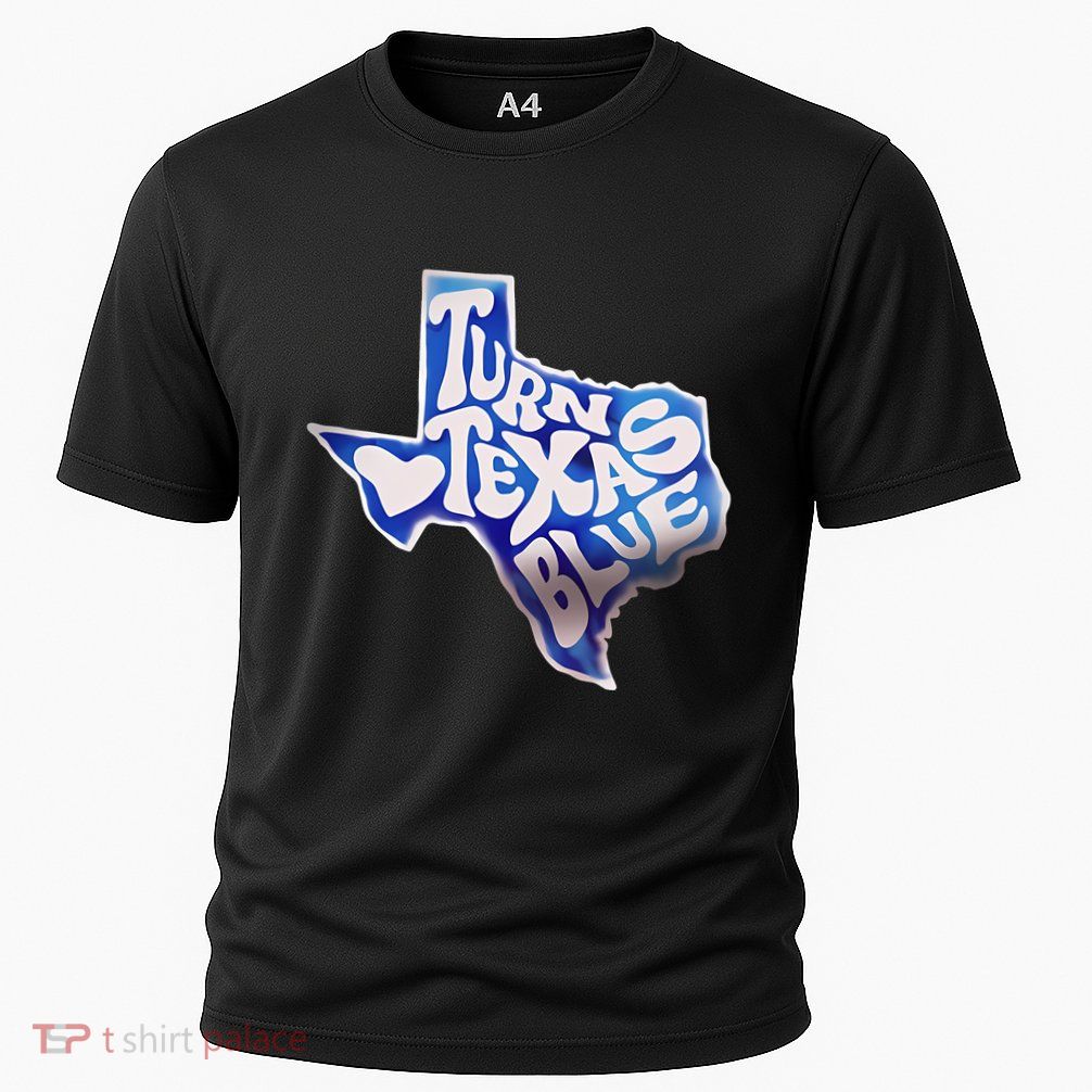Turn Texas Blue Original Design Blue Wave Cooling Performance Crew T-Shirt