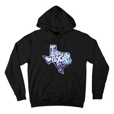 Turn Texas Blue Original Design Blue Wave Hoodie