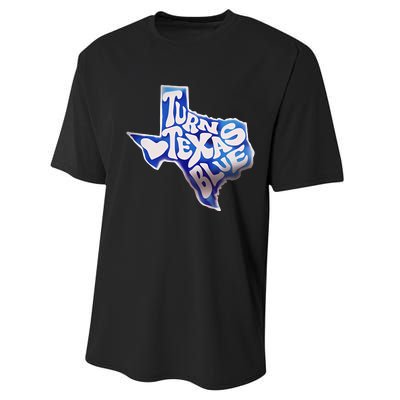 Turn Texas Blue Original Design Blue Wave Performance Sprint T-Shirt