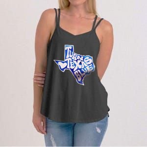 Turn Texas Blue Original Design Blue Wave Women's Strappy Tank