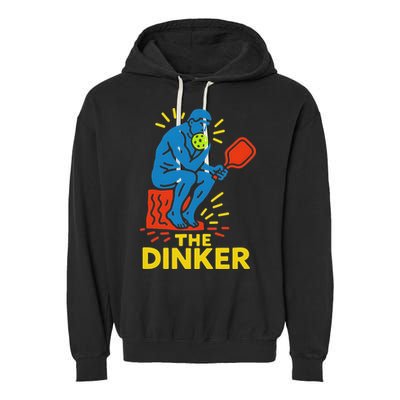 The Thinker By Auguste Rodin Contemplates Pickleball Garment-Dyed Fleece Hoodie