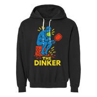 The Thinker By Auguste Rodin Contemplates Pickleball Garment-Dyed Fleece Hoodie