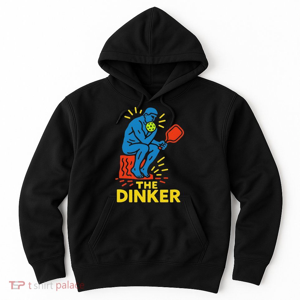 The Thinker By Auguste Rodin Contemplates Pickleball Hoodie