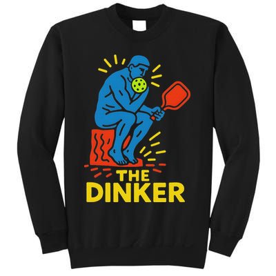 The Thinker By Auguste Rodin Contemplates Pickleball Sweatshirt