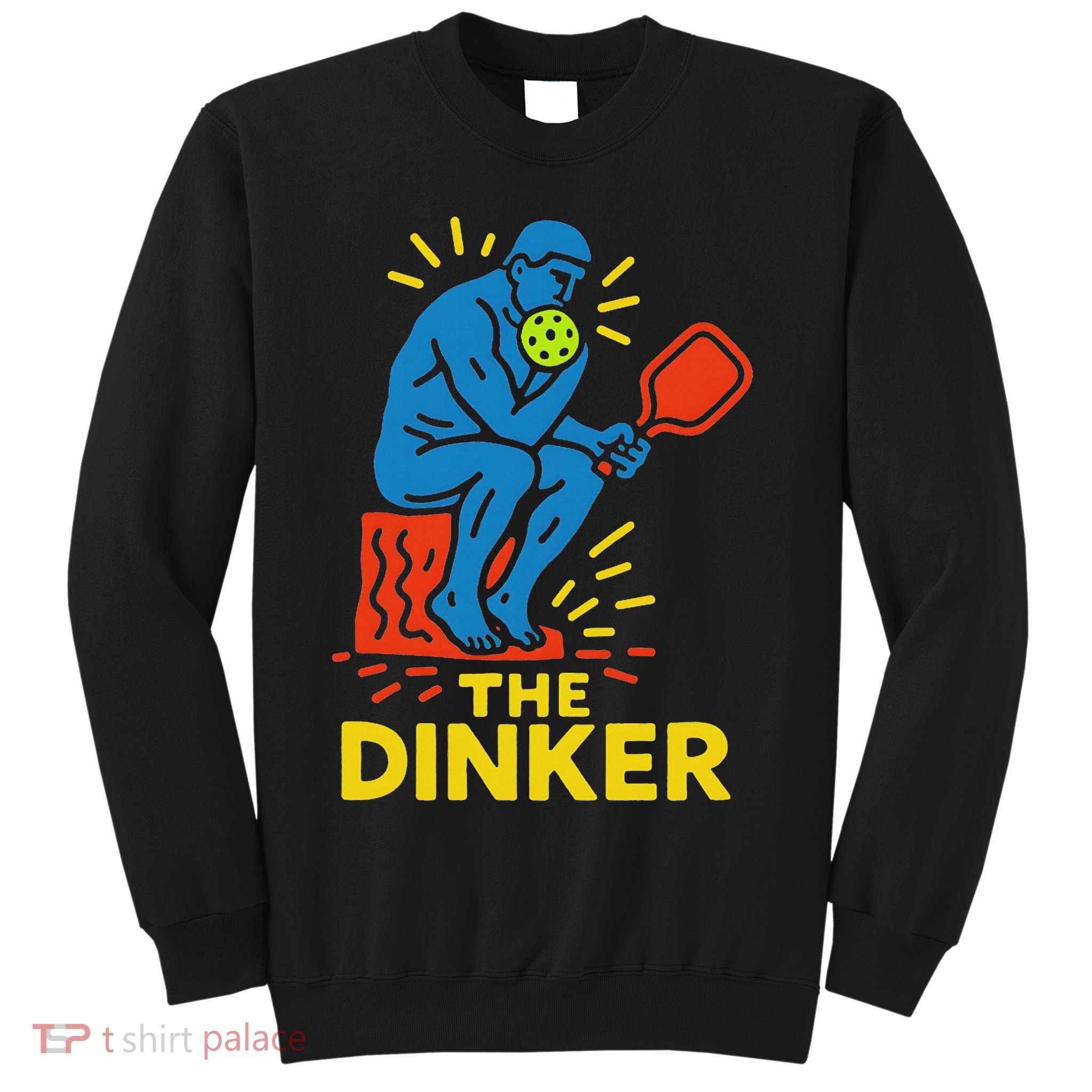 The Thinker By Auguste Rodin Contemplates Pickleball Sweatshirt