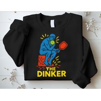 The Thinker By Auguste Rodin Contemplates Pickleball Sweatshirt