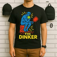 The Thinker By Auguste Rodin Contemplates Pickleball T-Shirt