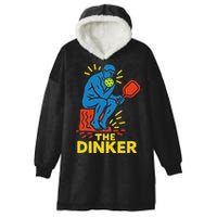 The Thinker By Auguste Rodin Contemplates Pickleball Hooded Wearable Blanket
