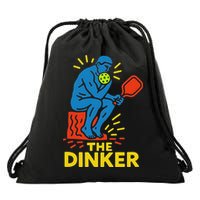The Thinker By Auguste Rodin Contemplates Pickleball Drawstring Bag