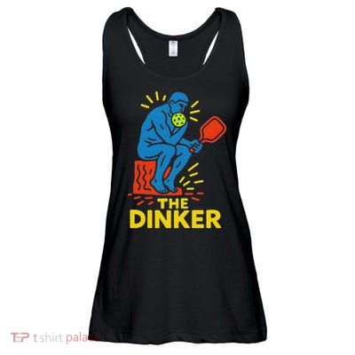 The Thinker By Auguste Rodin Contemplates Pickleball Ladies Essential Flowy Tank