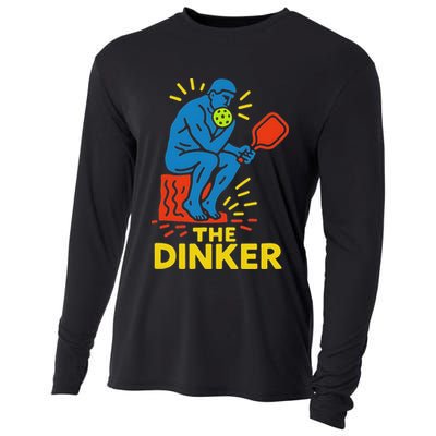 The Thinker By Auguste Rodin Contemplates Pickleball Cooling Performance Long Sleeve Crew