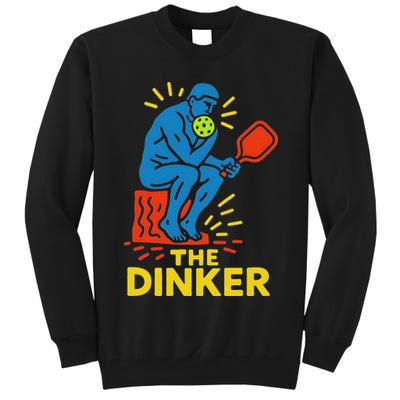The Thinker By Auguste Rodin Contemplates Pickleball Tall Sweatshirt