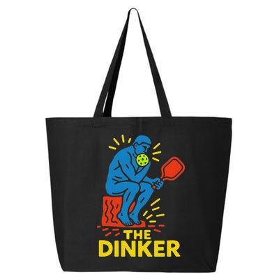 The Thinker By Auguste Rodin Contemplates Pickleball 25L Jumbo Tote