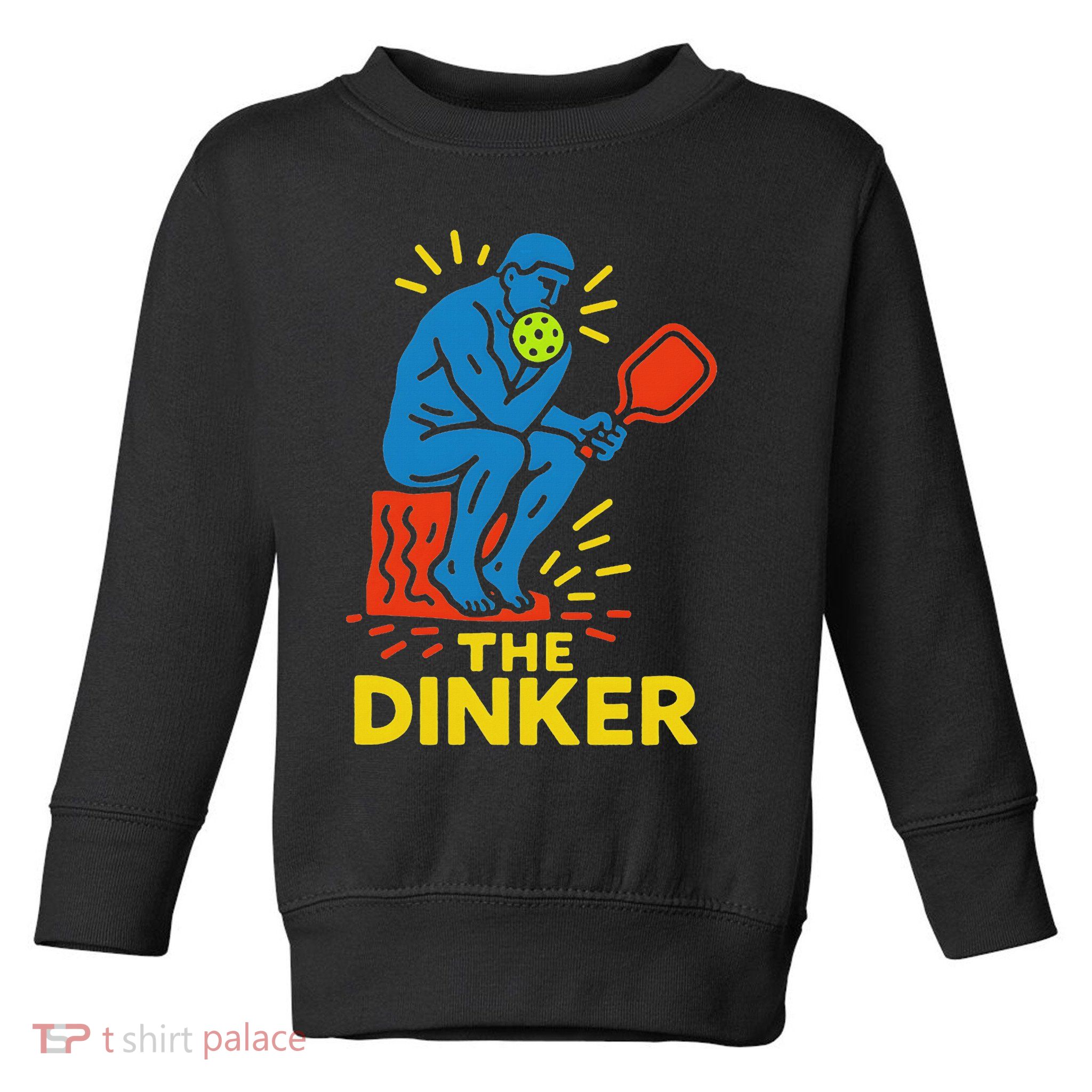 The Thinker By Auguste Rodin Contemplates Pickleball Toddler Sweatshirt