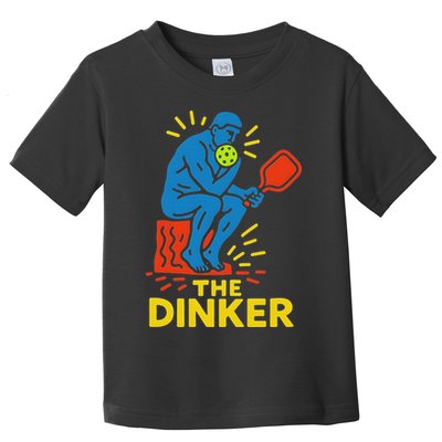 The Thinker By Auguste Rodin Contemplates Pickleball Toddler T-Shirt